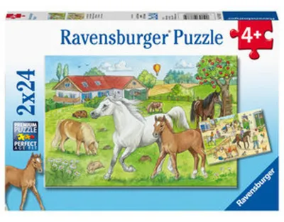 Immagine prodotto di Ravensburger 7833 Puzzle Nella fattoria dei cavalli 2 X 24 pezzi 7833