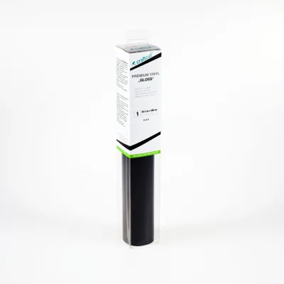 Produktbild von craftcut G01 Plotterfolie glänzend BLACK 30,5 x 300 cm