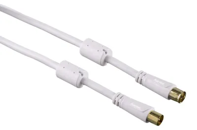 Produktbild von Antennen-Kabel 15m 100dB Filter vergoldet Weiß