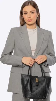Produktbild von Wittchen Damen-Aktentasche aus  mit geprägtem Logo, schwarz