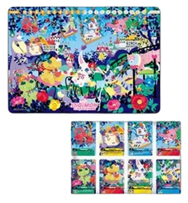 Productafbeelding van Digimon speelmat en kaartenset, collectie "Bloemenpracht"