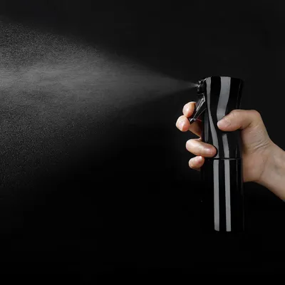 Produktbild von Kontinuierliche Sprühflasche mit ultrafeinem Nebel, leere Wasser-Sprühflasche für Friseur und Salon, Haarsprühflasche, Wassersprüher, Schwarz, 300ml