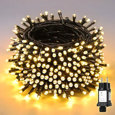 Produktbild von Salcar 26m 360 LED Lichterkette Innen Warmweiß 8 Lichtmodi & Memory-Funktion Party LED Lichtervorhang  Fenster Weihnachten