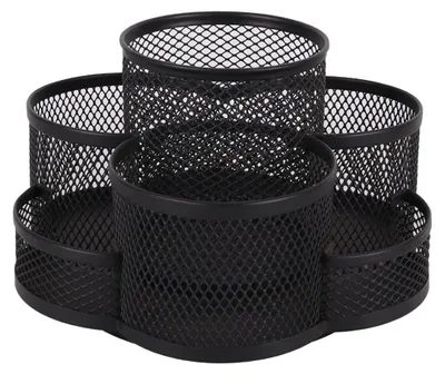 Image de Omgoods - Porte-stylos rotatif en métal avec 7 compartiments