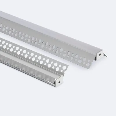 Produktbild von Aluminiumprofil Gipseinbau Ecke Arista für LED Streifen bis 15 mm Aluminium 2 m Weiß transluzent