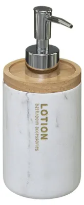 Immagine prodotto di 5five Simply Smart Seifenspender Lea, Dosierspender, Polyresin, Kunststoff, Marmor-Optik, Weiß, 270 ml, 160939