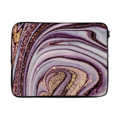 Produktbild von MuchoWow® Laptop Hülle 15 Zoll Marmor - Rosa - Gold - Glitter - Marmoroptik - Luxus Laptoptasche - Laptoptasche - Sleeve - Rundum-Schutz