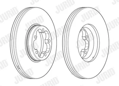 Produktbild von 2x JURID Bremsscheibe 563122J-1 für FORD TRANSIT MK-7 Kasten 61mm 308mm