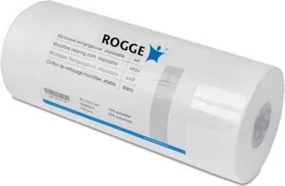 Produktbild von ROGGE Microfaser Rolle . 150x Microfasertücher (70% Polyester, 30% Polyamid) mit Perforation Einweg. Einzel Tuchmaß: 35x22cm, weiß.