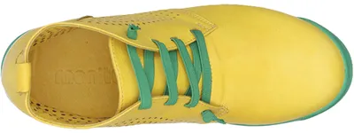 Produktbild von Manitu Damen Stiefelette aus Leder mit Perforation und farbiger Sohle 990761, Größe:39 EU, Farbe:Gelb