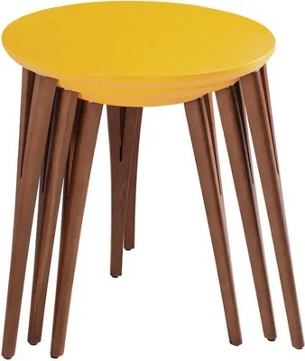 Obrázek produktu pro Dřevěné stoly stolky stojan na květiny sada boční stolek stolek konferenční stolek 3ks.