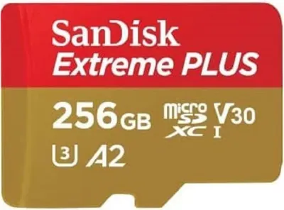 Produktbild von SanDisk Extreme PLUS - Flash-Speicherkarte (microSDXC-an-SD-Adapter inbegriffen) - 256 GB - A2 / Video Class V30 / UHS-I U3 / Class10 - microSDXC UHS-I