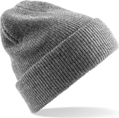 Produktbild von Beechfield B425 | Heritage Beanie Wintermütze - Farbe: Heather Grey - Größe: One Size