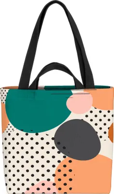 Produktbild von VOID Punkte Muster Grafik Retro Tasche 33x33x14cm,15l Einkaufs-Beutel Shopper Einkaufs-Tasche Bag