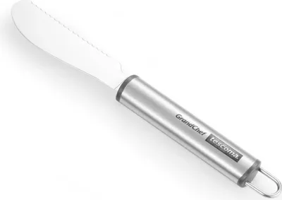 Produktbild von Tescoma 428250, Buttermesser, Einteilige Konstruktion, 9,5 cm, Edelstahl, Edelstahl, Schwarz, Edelstahl