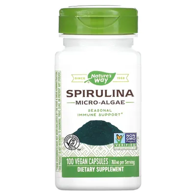 Obrázok produktu pre Nature's Way, Spirulina Micro-Algae, 380 mg, 100 vegnskych kapsl