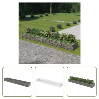 Immagine prodotto di The Living Store Letto rialzato Gabion Acciaio zincato 540×90×50 cm