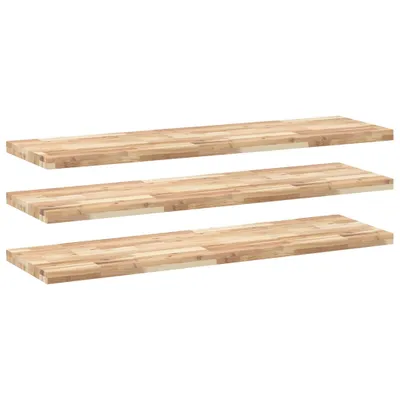 Produktbild von Schweberegale 3 Stk. 120x40x4 cm Massivholz Akazie Unbehandelt