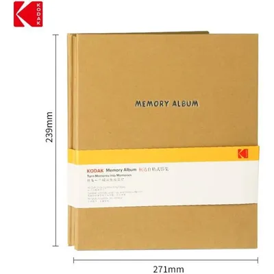 Produktbild von KODAK 9891313- Fotoalbum mit 20 Klebeseiten, Format 23,5x27cm, Braun