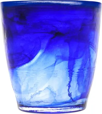 Immagine prodotto di H&H set di 6 bicchieri alabastro in vetro blu cl23