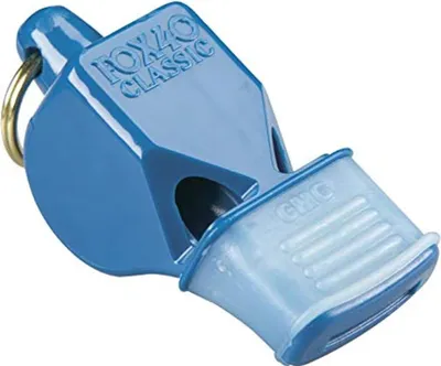 Produktbild von 3-Kammer Pealess Pfeife mit Lanyard Blau - Klassisch