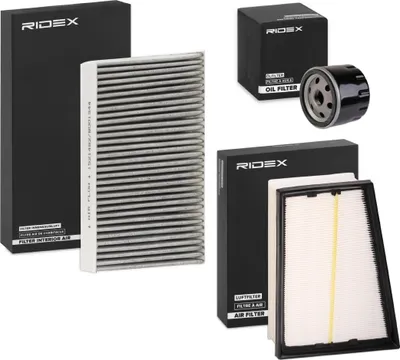 Produktbild von RIDEX Filterset Inspektionspaket Filtersatz für RENAULT MEGANE III Grandtour (KZ0/1) Scénic III (JZ0/1) Megane III Schrägheck (BZ0/1) MEGANE III Coupe