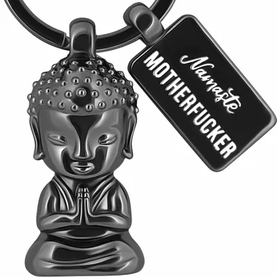 Produktbild von LANOLU Schlüsselanhänger Buddha Chillma - Schwarz