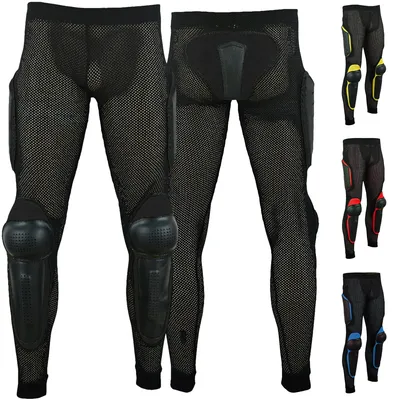 Produktbild von Protektorenhose Motorrad Motocross Skatebording protektoren Armour, Größe:58/3XL, Farbe:Schwarz