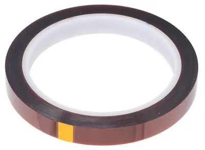 Immagine prodotto di Nastro adesivo resistente al calore, larghezza 12 mm, lunghezza 33 m, nastro isolante PI per alte temperature per manutenzione