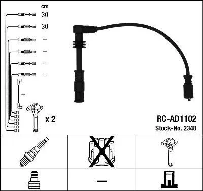 Immagine prodotto di Set di cavi candela NGK 2348