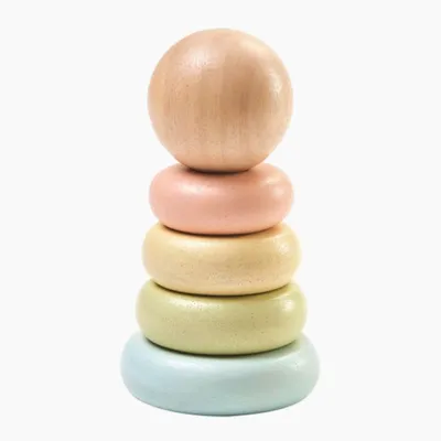 Produktbild von PlanToys Holzspielzeug Mein erster Stapelring - Pastell