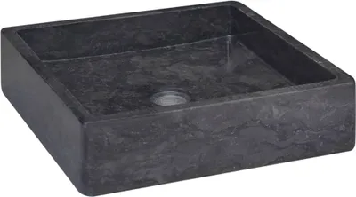 Produktbild von Waschbecken Schwarz 40x40x10 cm Marmor