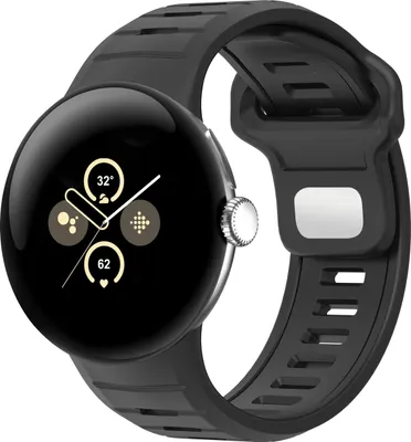 Produktbild von Strap-it Sport Armband Silikon geeignet für Google Pixel Watch 3 - 45mm / Google Pixel Watch 4 - 45mm - Schwarz