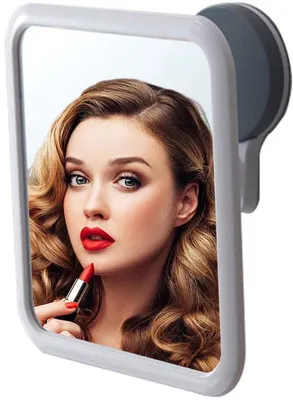 Immagine prodotto di Specchio da bagno orientabile, placcato argento, 360°, anticondensa, con ventosa, specchio cosmetico, per bagno, quadrato