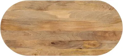 Produktbild von Tischplatte aus massivem Mangoholz 110x40x3,8 cm oval