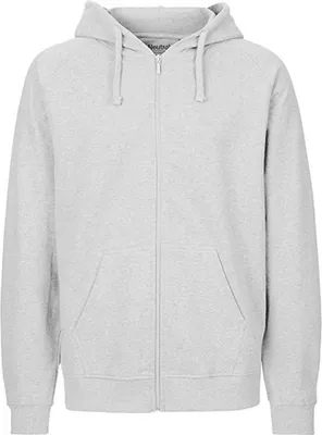 Produktbild von Neutral O63301 | Herren Zip Hoodie Kaputzenjacke / 100% Fairtrade-Baumwolle - Farbe: Ash Grey - Größe: M