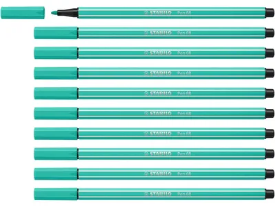Zdjęcie produktu dla STABILO Pen 68, 1 kol., Turkusowy, Końcówka pociskowa, 1 mm, Turkusowy, Sześciokątny