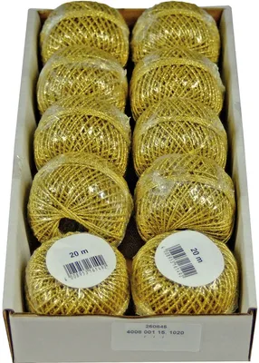 Immagine prodotto di 10x GOLDINA 4008 001015 1020/ Cordonettkordel, 1mmx20m, gold