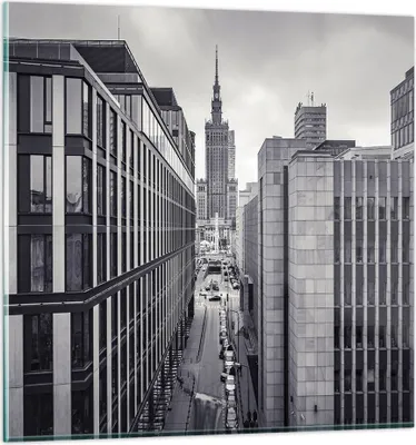 Produktbild von Bilder auf glas - Einteilig - Warschau Palast Kultur - 70x70cm - Glasbilder - Wandbilder - Bilder - zum Aufhängen bereit - Wanddekoration aus Glas - Glas Bilder - Wandbild auf Glas - GAC70x70-4382