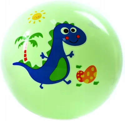 Produktbild von Dinosaurier Gummiball 23cm Kinder Spielball Garten Outdoor Strand Motiv Robust