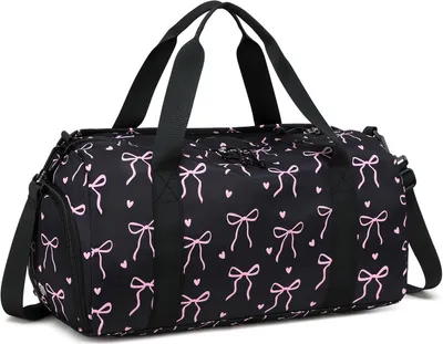Obrázok produktu pre Športová taška, 44 x 19 x 24 cm, 24L, priehradka na topánky, mokrá priehradka, čierna - ružová, pre fitness