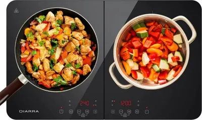 Obrázok produktu pre CIARRA Dvojitá indukčná varná doska Prenosná indukčná varná doska 3500W CBTIH2-OW