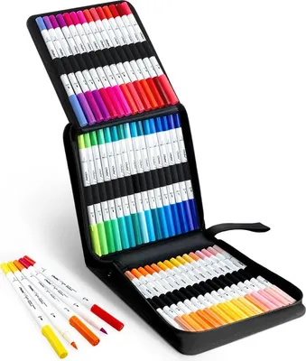Produktbild von Ohuhu Y30-80601-39, 60 Stück(e), Mehrfarbig, Pinselspitze, Mehrfarbig, Rund, Tinte auf Wasserbasis
