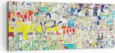 Produktbild von Bild auf Leinwand - Leinwandbild - Straße Graffiti Wand Wandmalerei - 120x50cm - Wand Bild - Wanddeko - Leinwanddruck - Bilder - Kunstdruck - Leinwand bilder - Wandkunst - AB120x50-2907