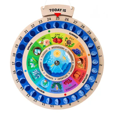 Produktbild von Ewiger Holzkalender für Kinder