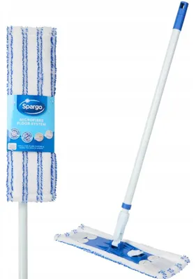 Zdjęcie produktu dla Mop Płaski Spargo Drążek Teleskopowy Mikrofibra Do Podłóg Regulowany