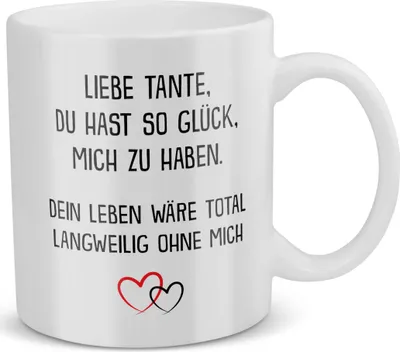 Produktbild von 22Feels Beste Tante Geschenk Geburtstag Tasse Spruch Weihnachten Kaffeetasse Frauen Muttertag Geschenkidee