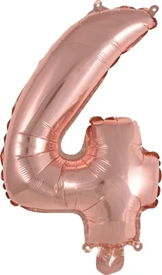 Immagine prodotto di amscan® 9909692 Palloncino in foil mini numero 4 - 35 cm, rosa