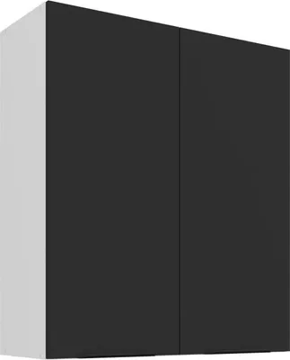 Image de Armoire murale haute LUNARA - largeur 80 cm, noir/blanc