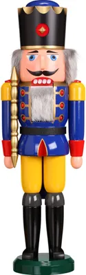 Produktbild von König blau (60cm) Nussknacker von Seiffener Volkskunst